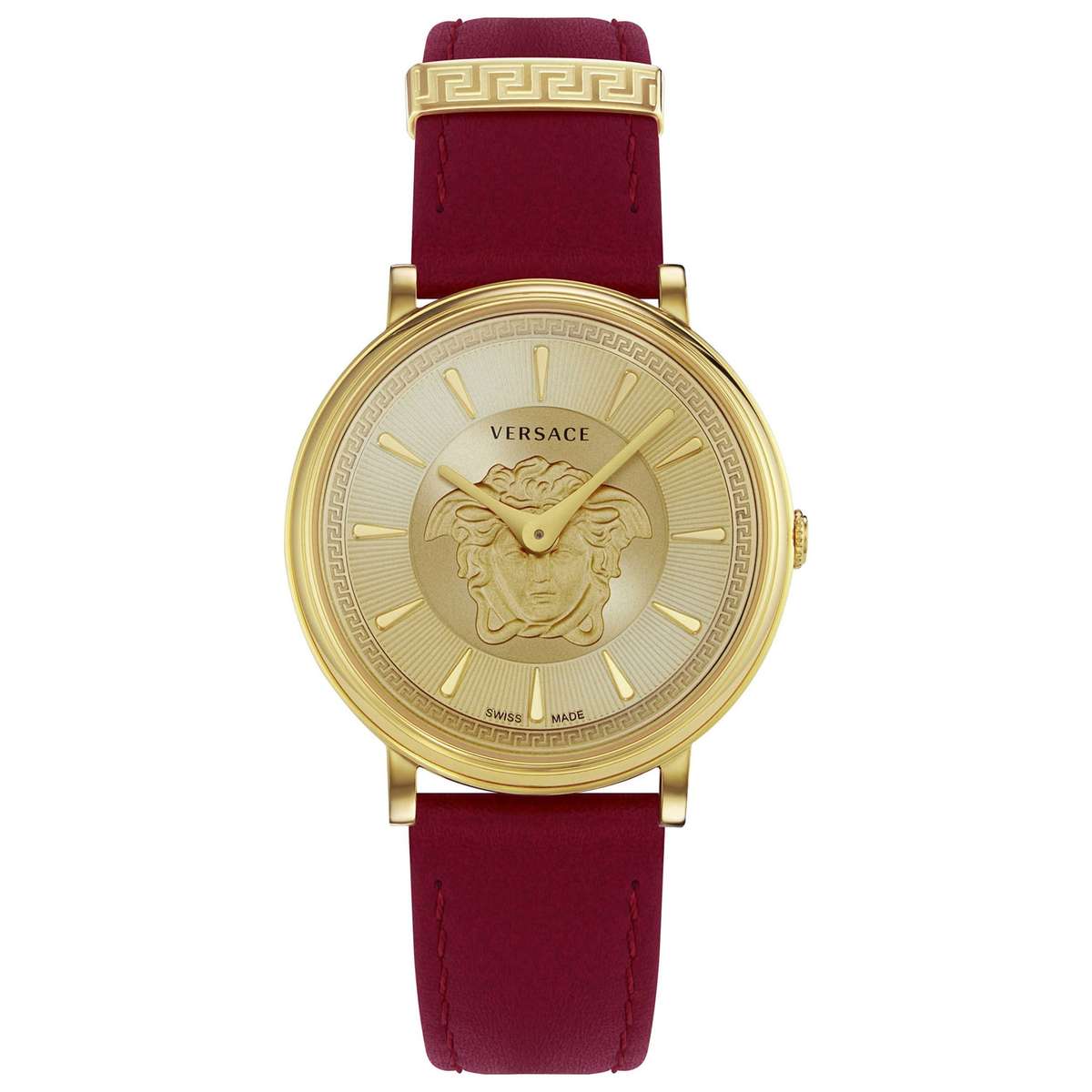 Versace Ladies Watch V-Circle 38mm Red Burgundy