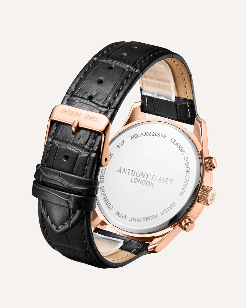 Anthony James London Classic Chronograph Rose White