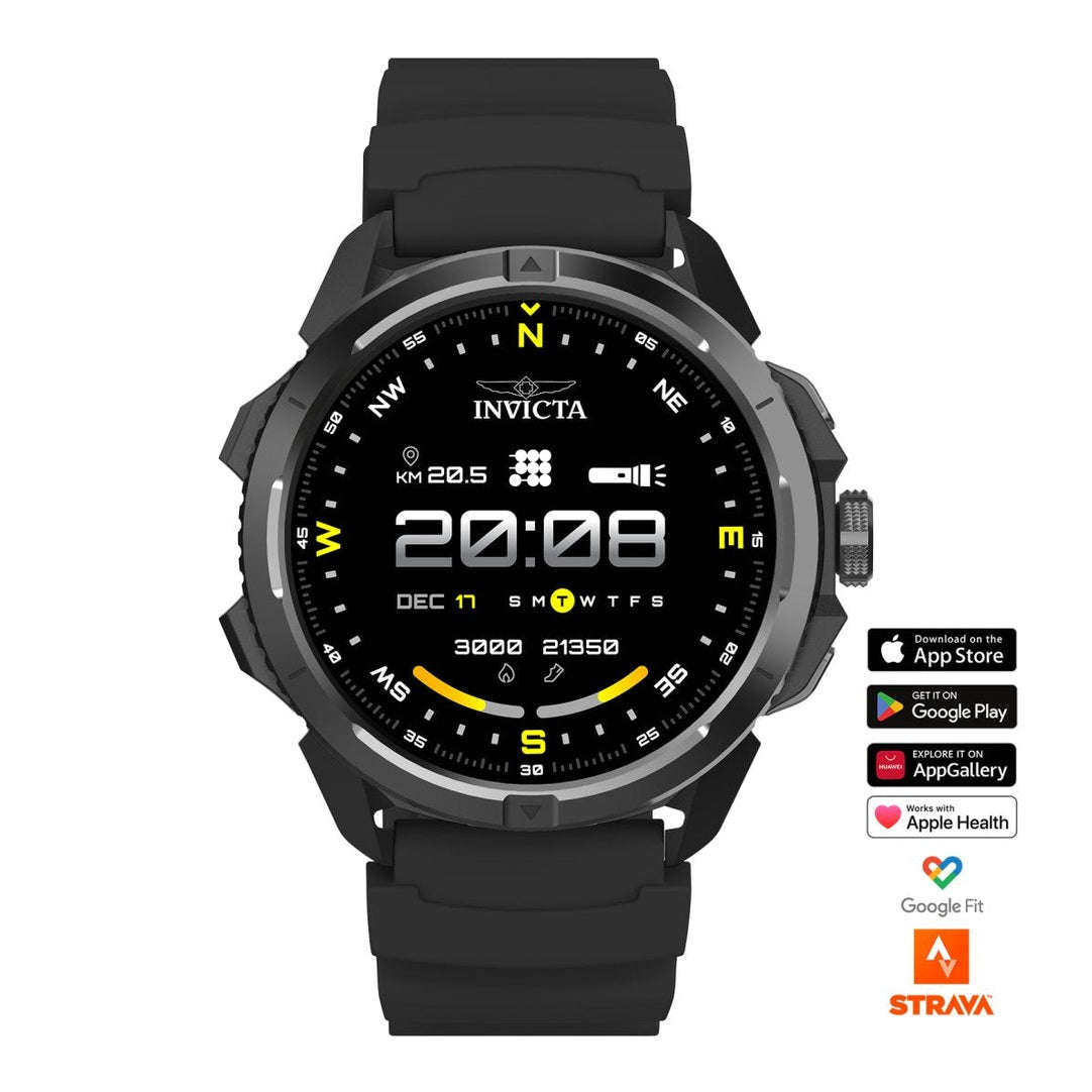 INVICTA I-TECH ITECH-009 Men's Watch - Smartwatch Movement - Stainless Steel with Black Dial - 47mm