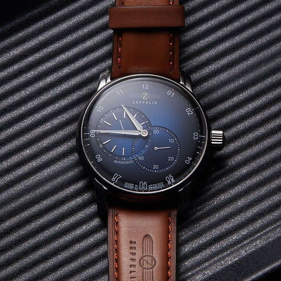 ZEPPELIN Men's New Captains Line Automatic Leather Watch 86623
