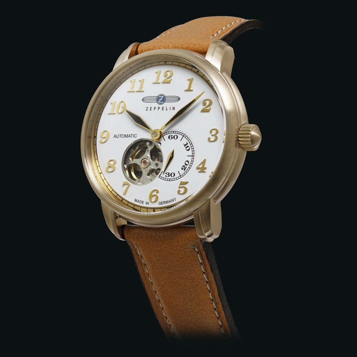 ZEPPELIN Men's LZ127 Graf Zeppelin Automatic Open Heart Watch 76641