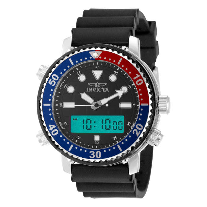 Invicta Men's Pro Diver 47mm Dual Time Watch Pepsi