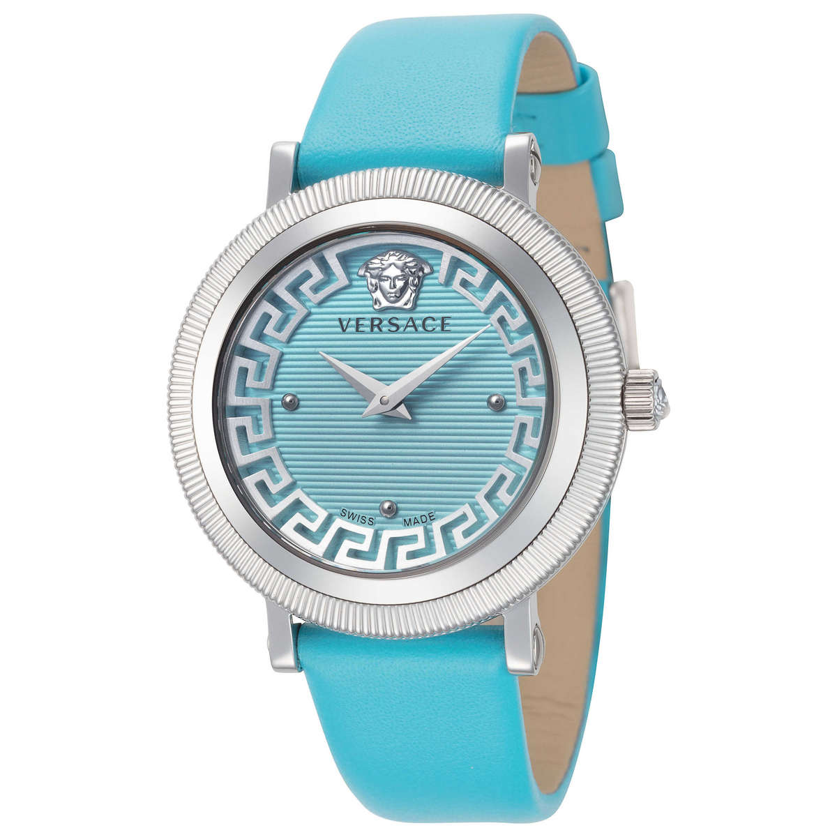 Versace Women's Greca Flourish 35mm Blue Quartz Watch