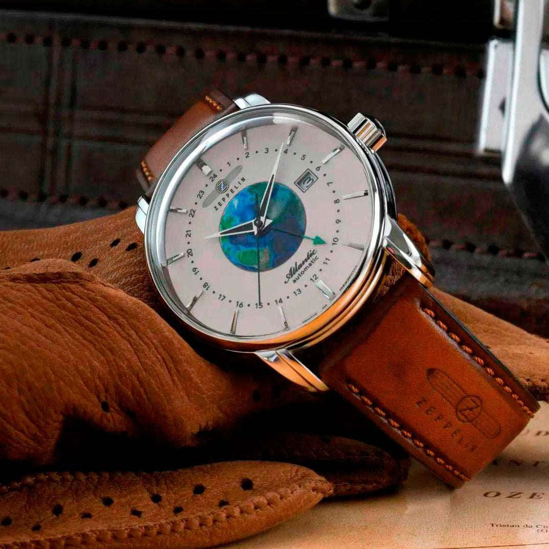 ZEPPELIN Atlantic Automatic GMT Date Watch Night Glow 84685