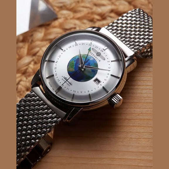 ZEPPELIN Atlantic Automatic GMT Date Watch Milanese Bracelet 8468M1