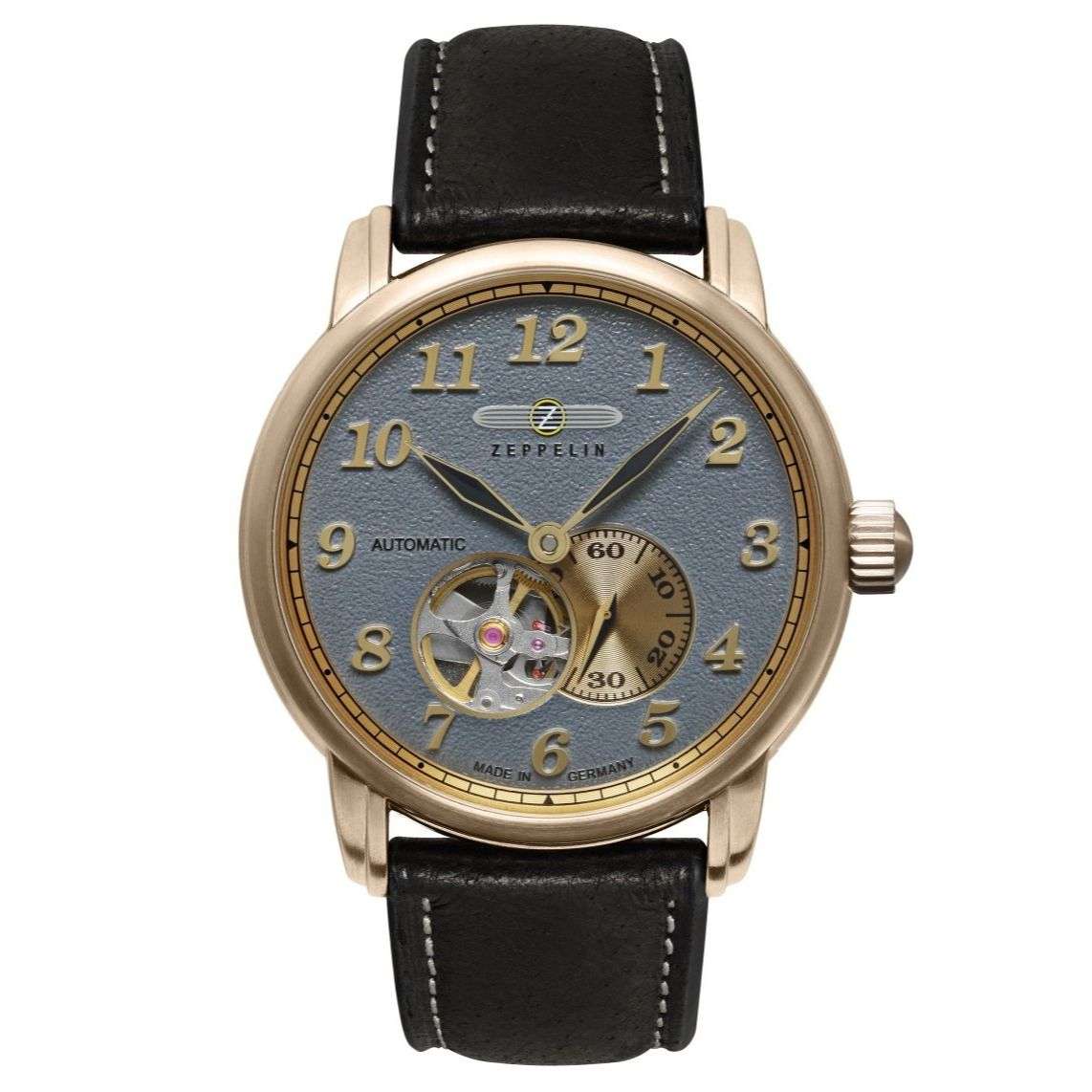 ZEPPELIN Men's LZ127 Graf Zeppelin Automatic Open Heart Watch 76645