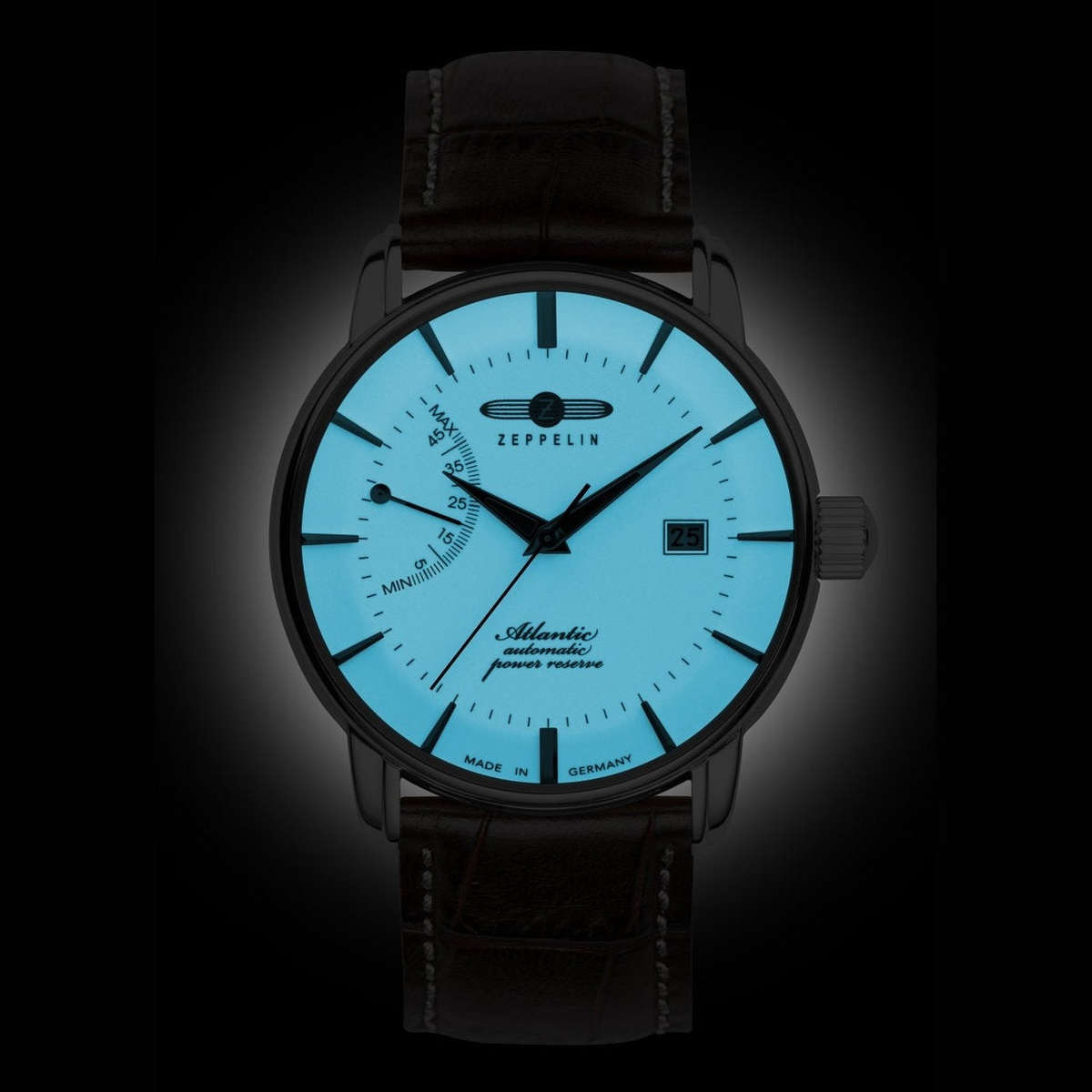 ZEPPELIN Men's Atlantic Automatic Power Reserve Watch Night Glow 84625