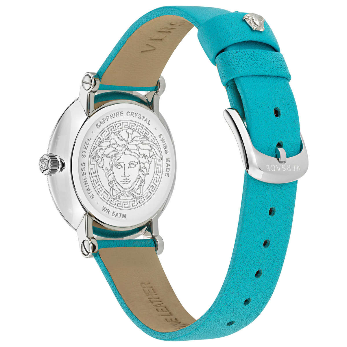 Versace Women's Greca Flourish 35mm Blue Quartz Watch