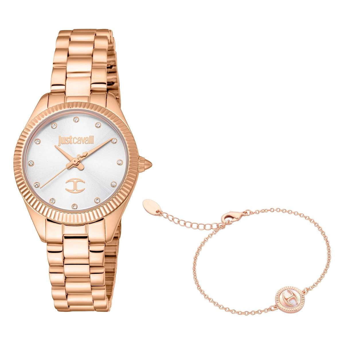 Just Cavalli Glam Chic Pacentro Yellow Gold Silver Grey