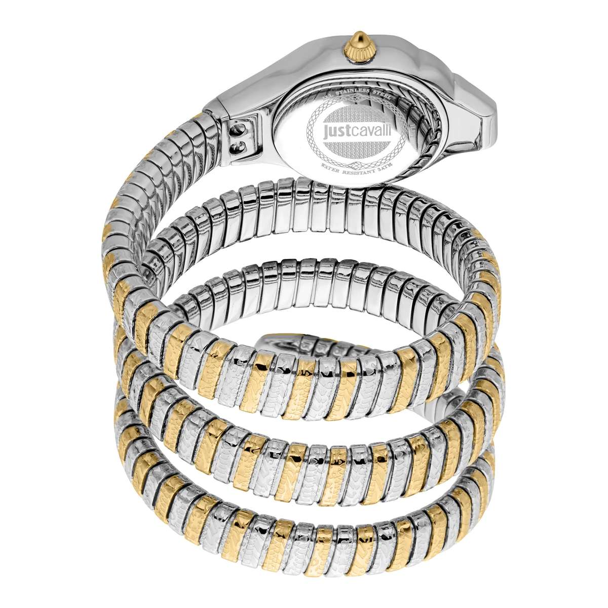Just Cavalli Signature Snake Ravenna Two Tones YG Silver