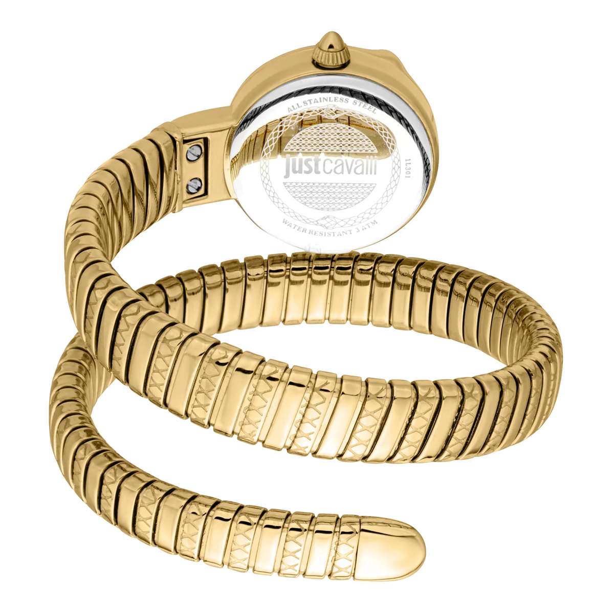 Just Cavalli Signature Snake Cerchio Snake Yellow Gold Silver Grey