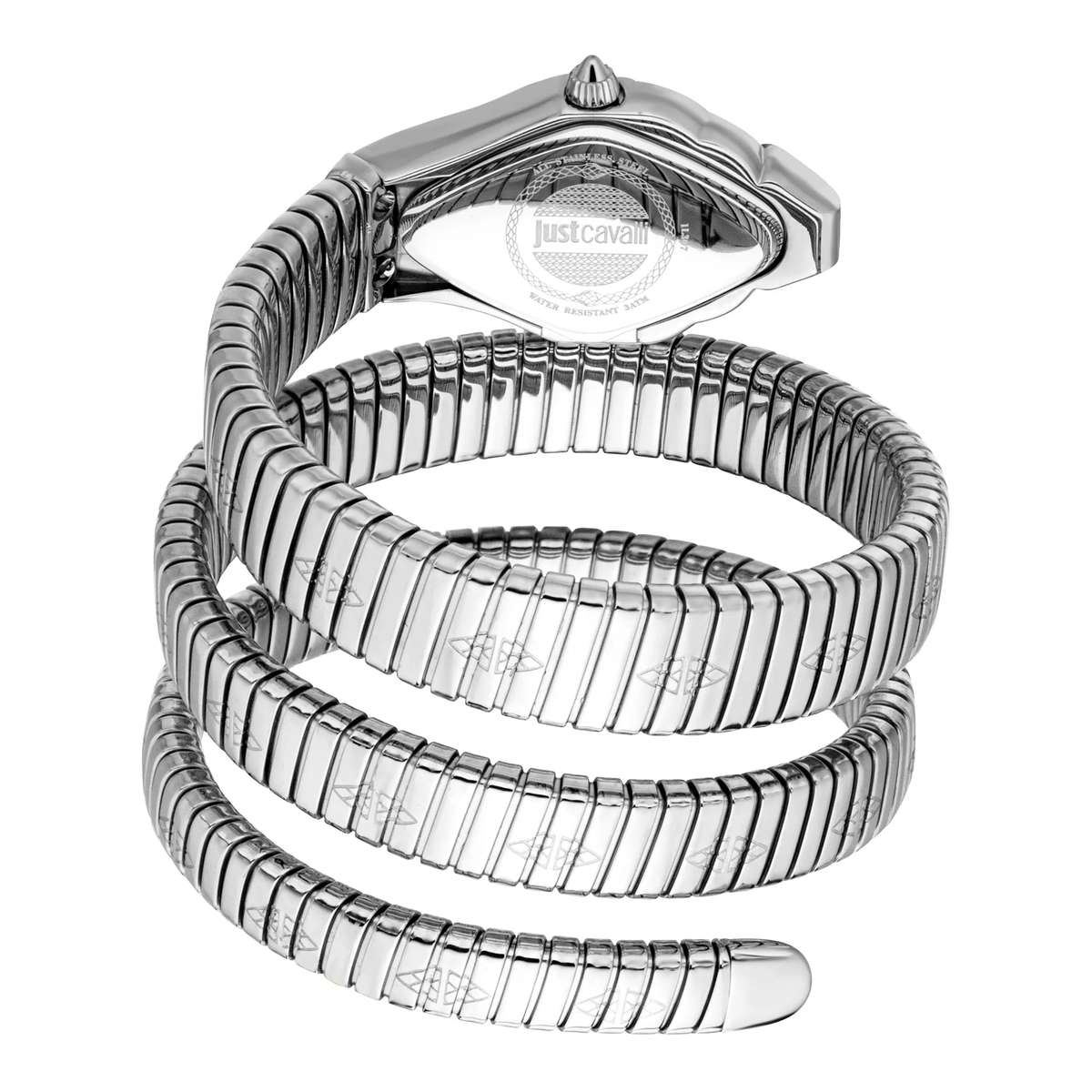 Just Cavalli Signature Snake Cristallo Silver