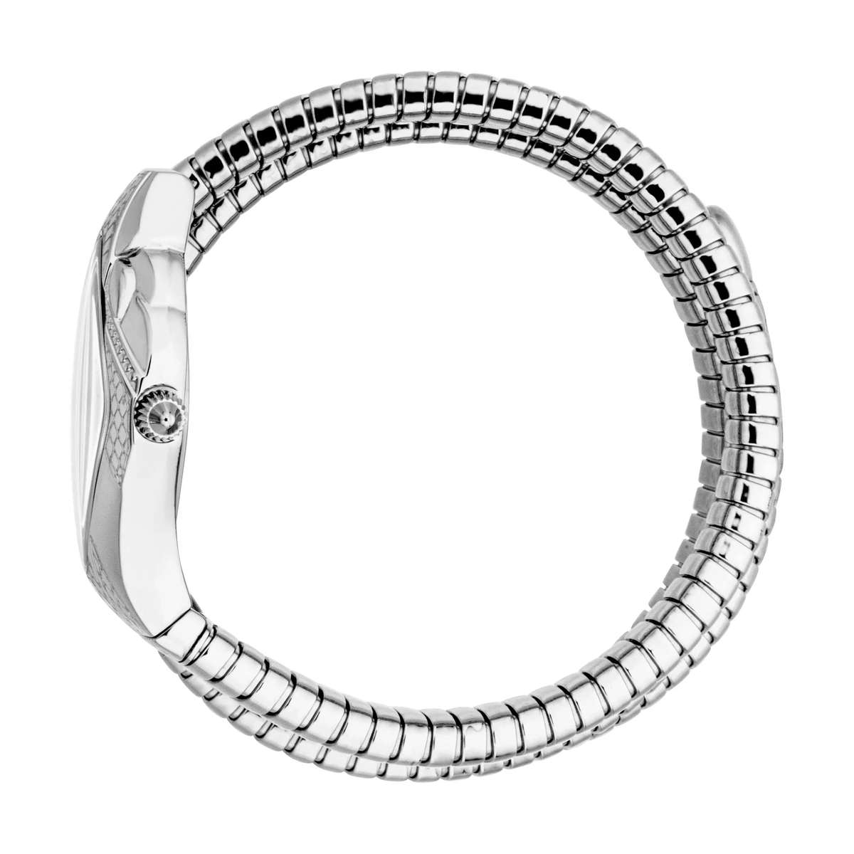 Just Cavalli Signature Snake Cristallo Silver