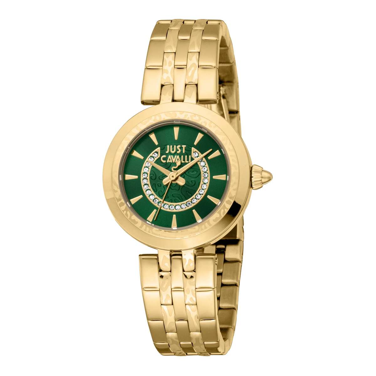 Just Cavalli Animalier Preziosa Yellow Gold Bottle Green