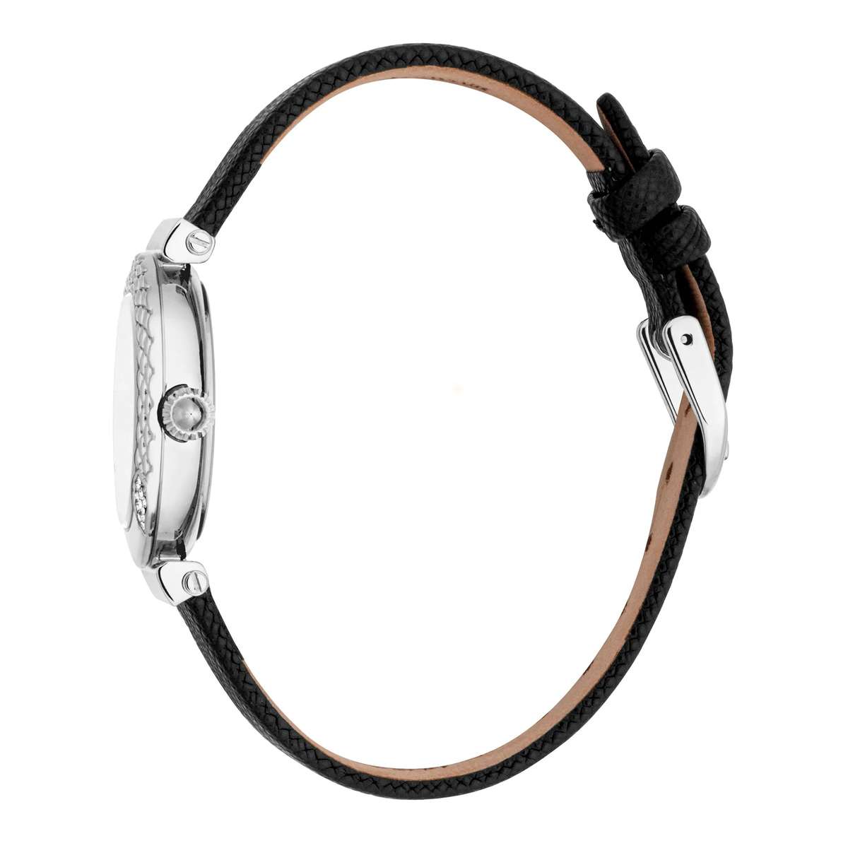 Just Cavalli Animalier Mistero Snake Leather Black Silver