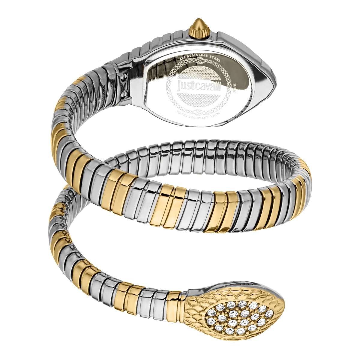 Just Cavalli Signature Snake Speranza Yellow Gold Silver