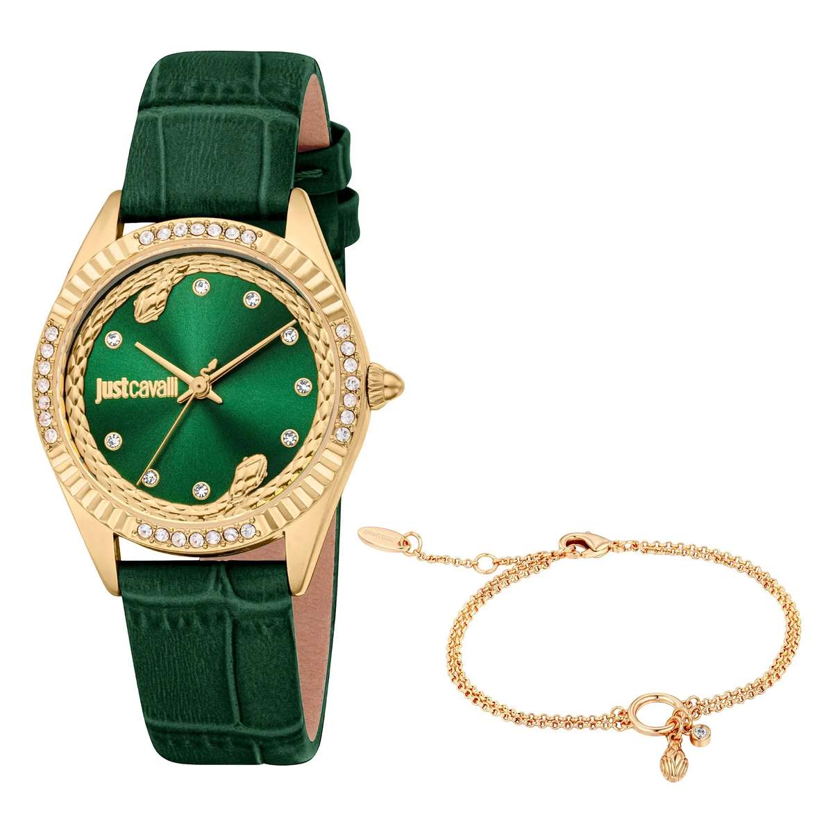 Just Cavalli SET Vittoria Glam Leather Green YG