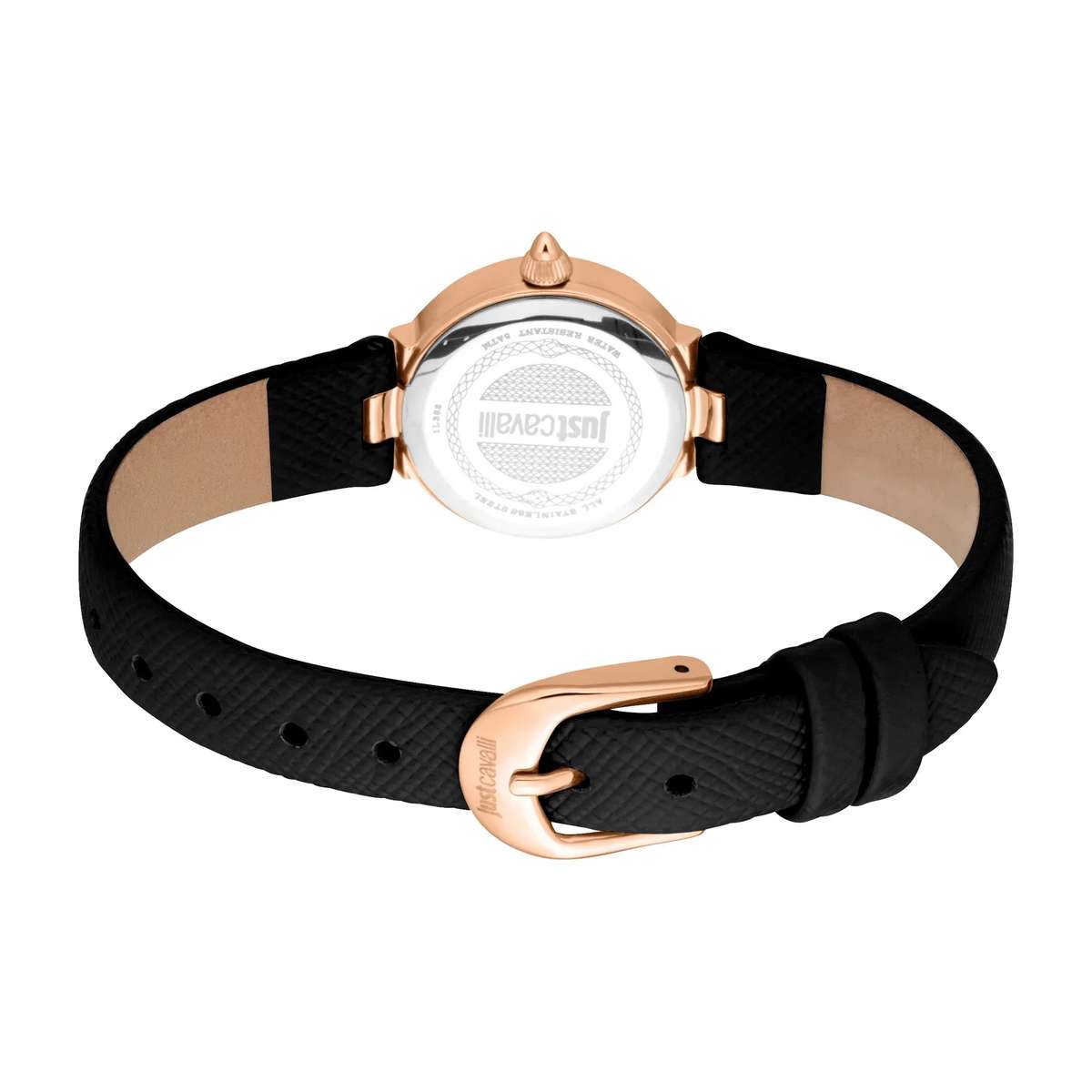 Just Cavalli Glam Chic Serenita Mini Leather Black RG Silver