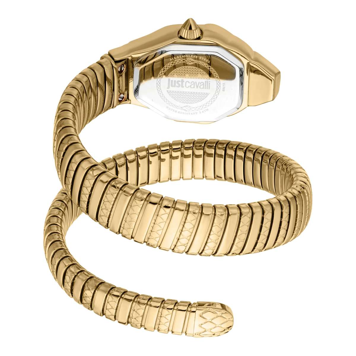 Just Cavalli Signature Snake Aria Yellow Gold Silver