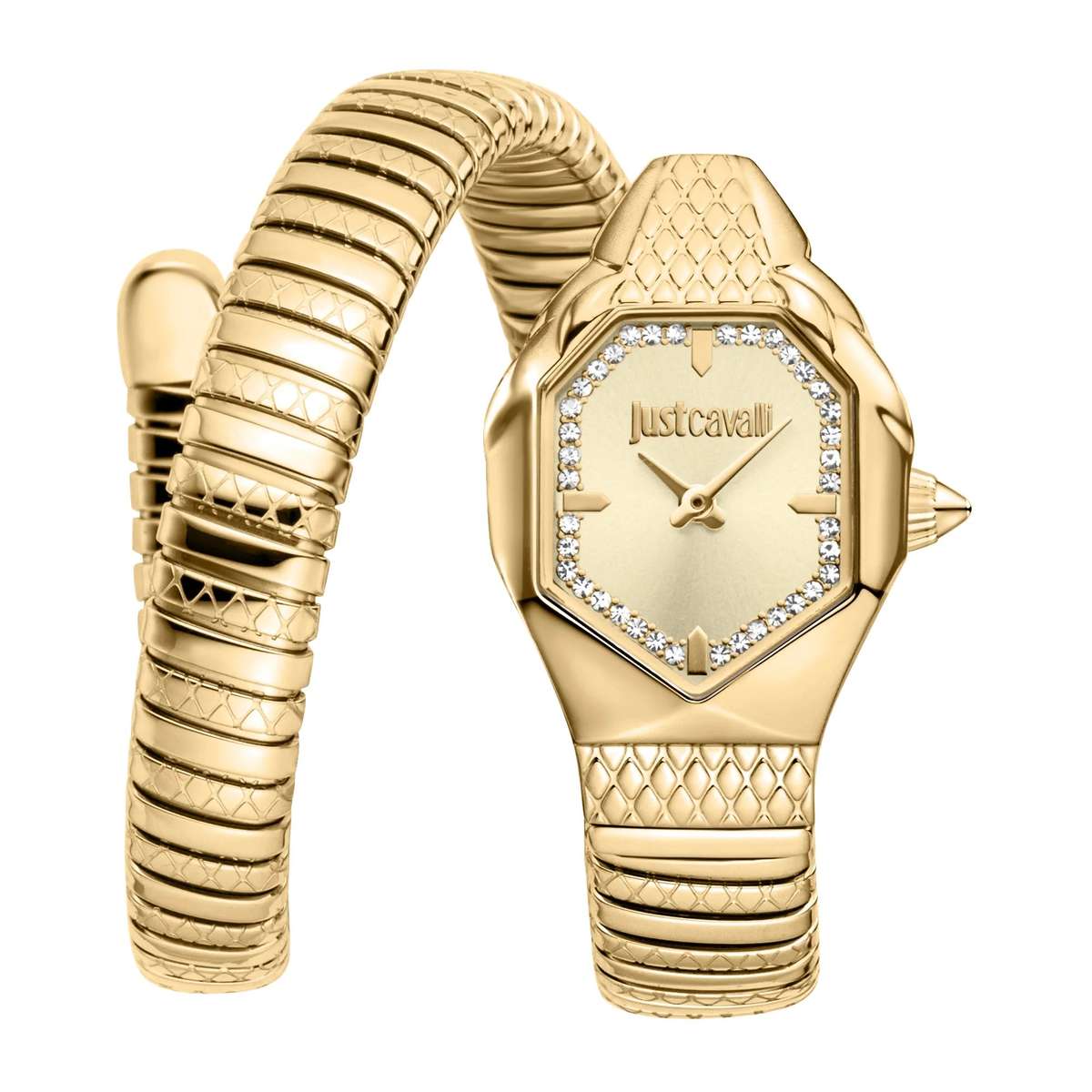 Just Cavalli Signature Snake Aria Yellow Gold Champagne