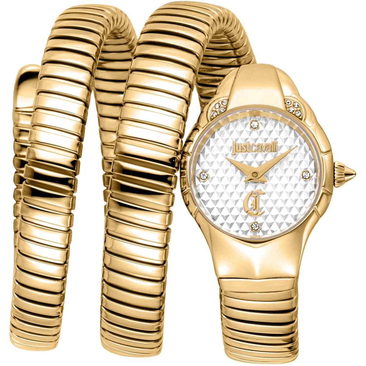 Just Cavalli Signature Snake Amanta Yellow Gold Silver