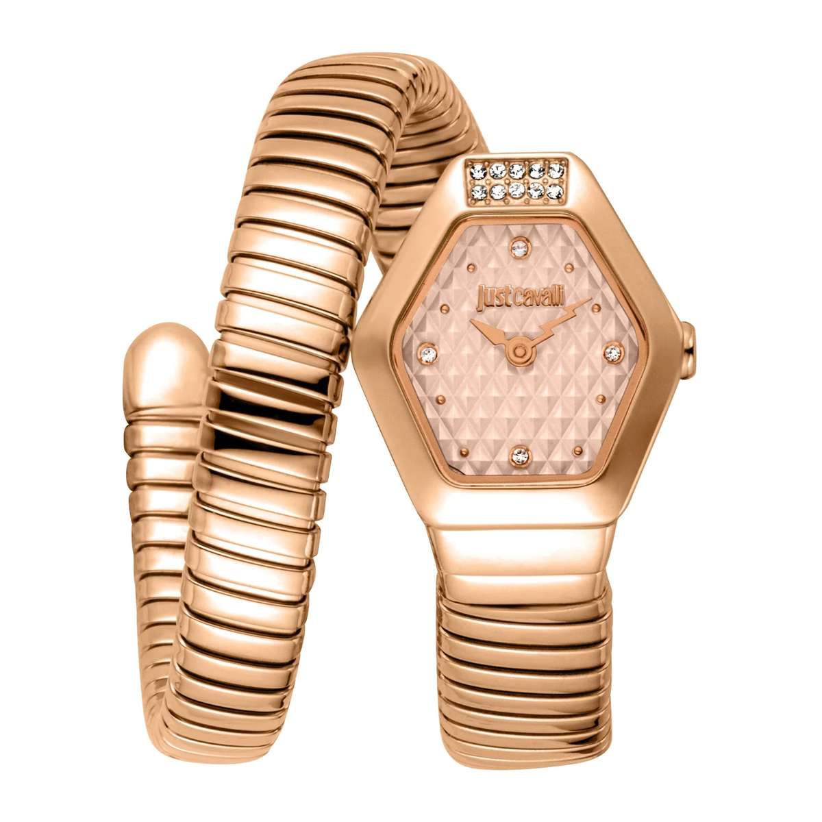 Just Cavalli Signature Snake Splora Rose Gold