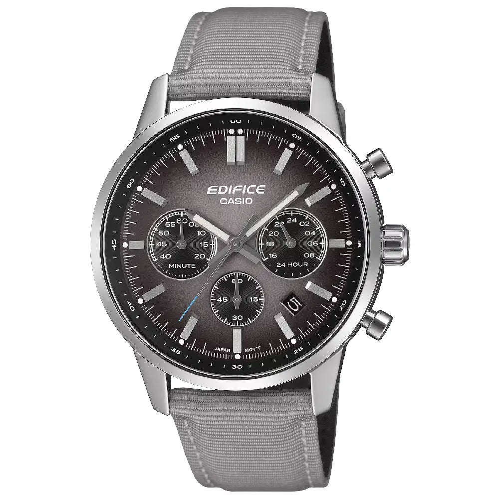 Casio Edifice EFR-575C-8A Grey Gradient Dial 40.5mm Cloth/Leather Men's Watch