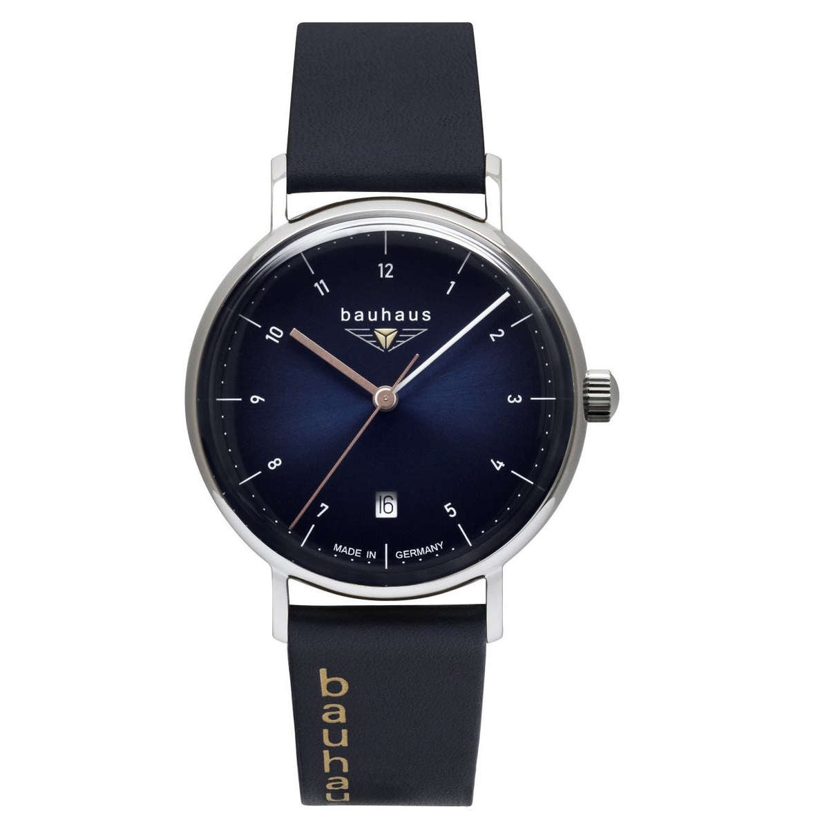 BAUHAUS Women's Quartz Date Series Leather Strap Watch 21413