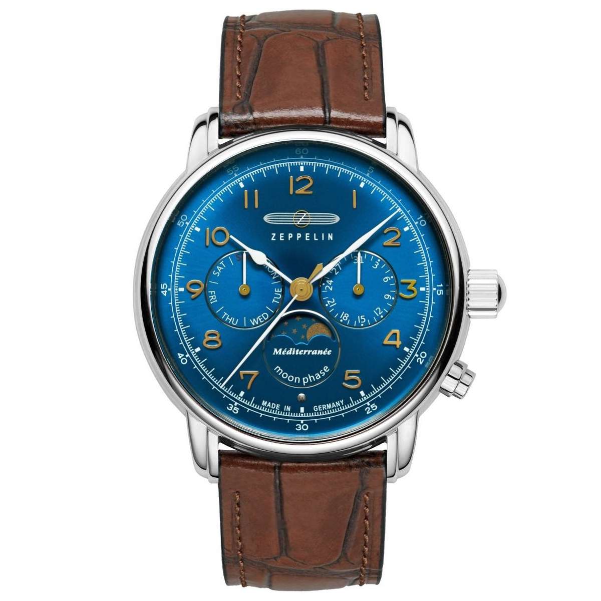 ZEPPELIN Men's Mediterranee 1921 Moonphase Chronograph 96363 Watch