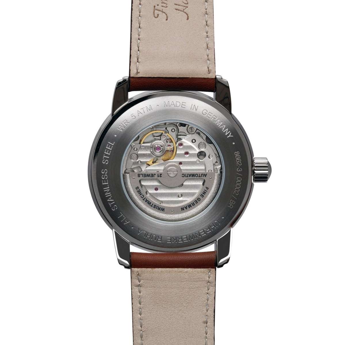 ZEPPELIN Men's New Captains Line Automatic Leather Watch 86623