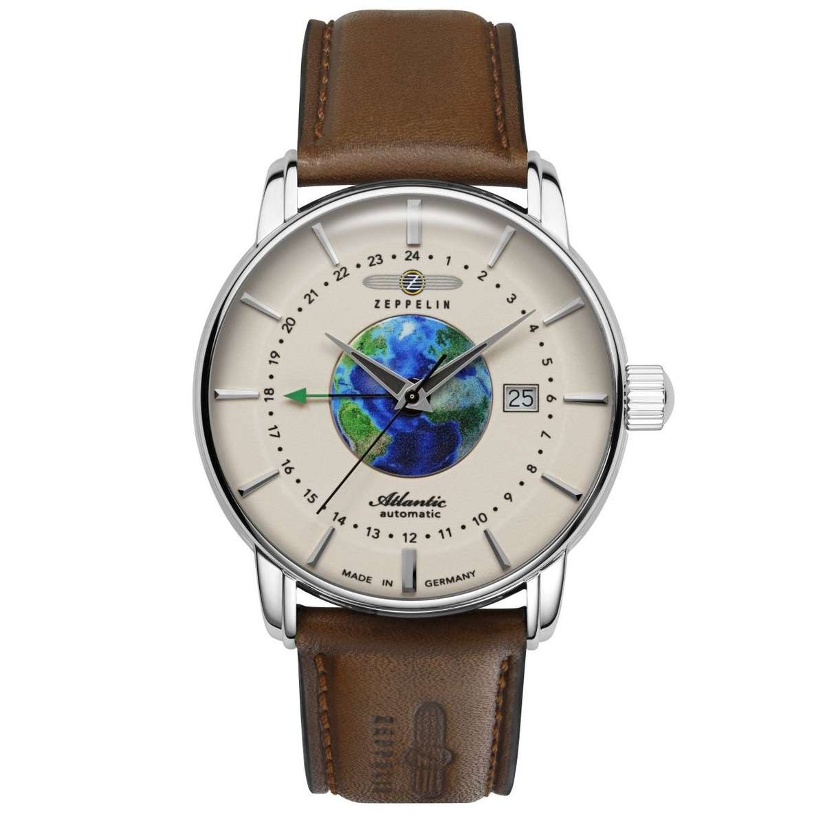 ZEPPELIN Atlantic Automatic GMT Date Watch Night Glow 84685