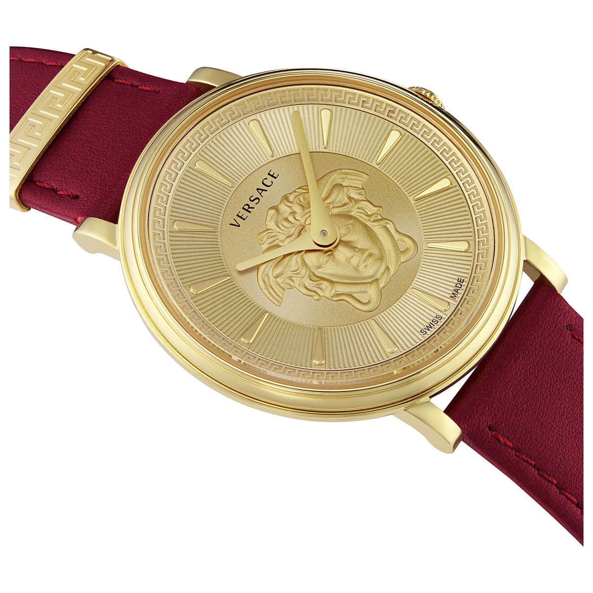 Versace Ladies Watch V-Circle 38mm Red Burgundy