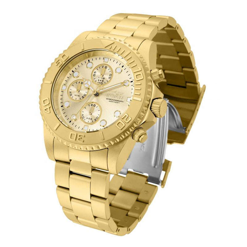 INVICTA Men's Pro Diver Sea Dweller 43mm Chronograph Watch Gold