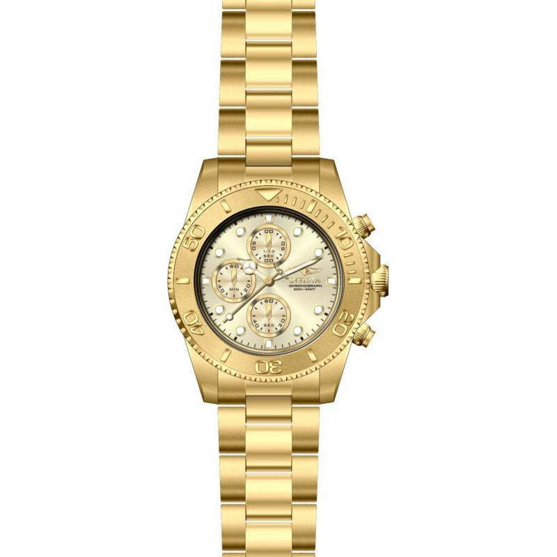 INVICTA Men's Pro Diver Sea Dweller 43mm Chronograph Watch Gold