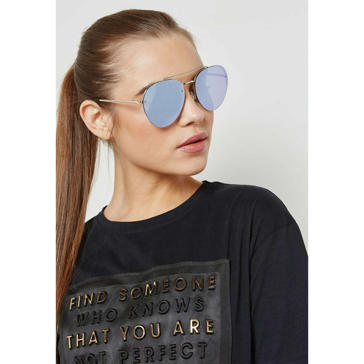 must see!! QUAY Women`s SOMERSET Aviator Sunglasses **AUTHENTIC BRAND NEW