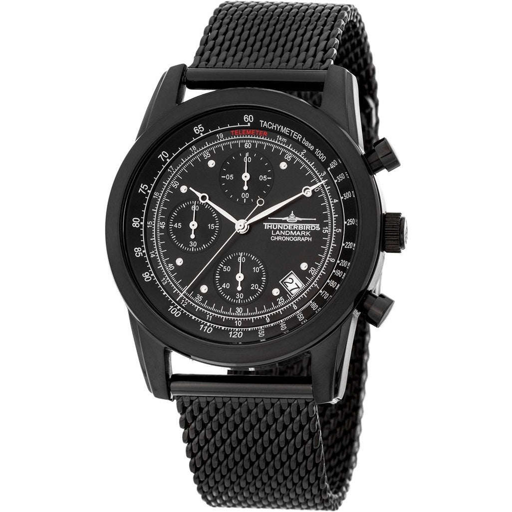 THUNDERBIRDS Landmark Chronograph Black Edition Watch