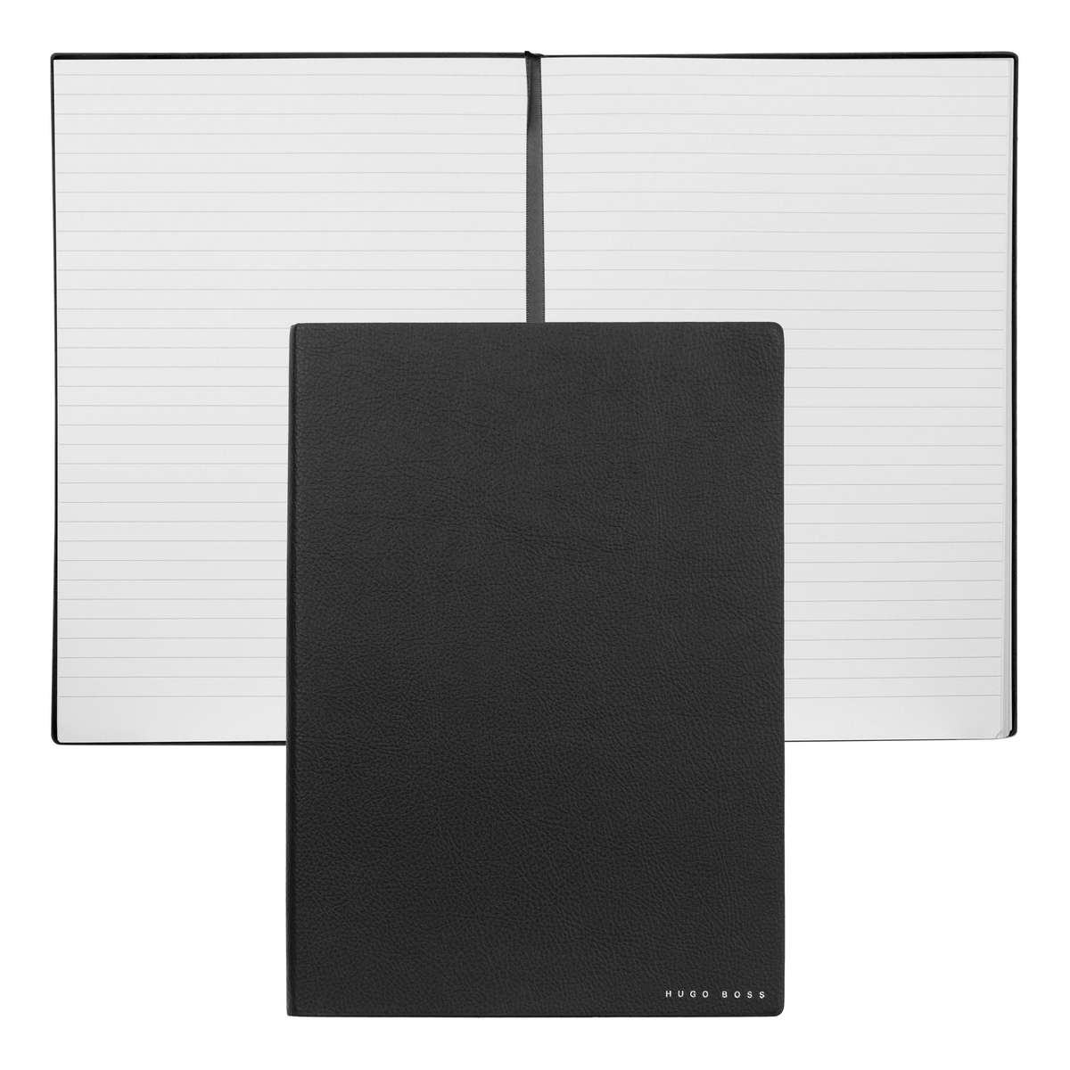 HUGO BOSS Essential Black Lined B5 Notebook | HNB121AL