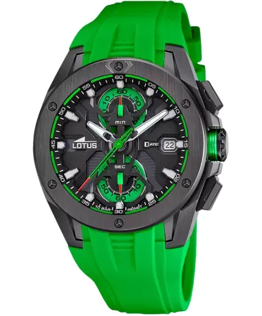 Lotus Vortex Green Rubber Mens Watch | 18943/4
