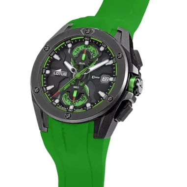 Lotus Vortex Green Rubber Mens Watch | 18943/4