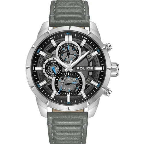 Police Neist Grey Leather Men's Watch | PEWJF0021802
