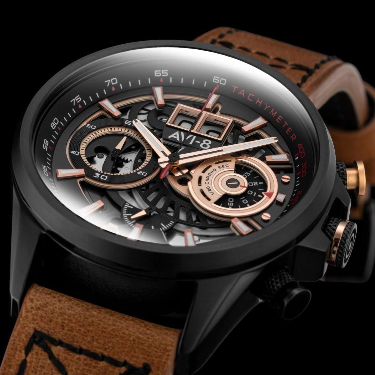 AVI-8 Hawker Harrier Matador Chronograph Bronze Carbon Men's Watch | AV-4065-03