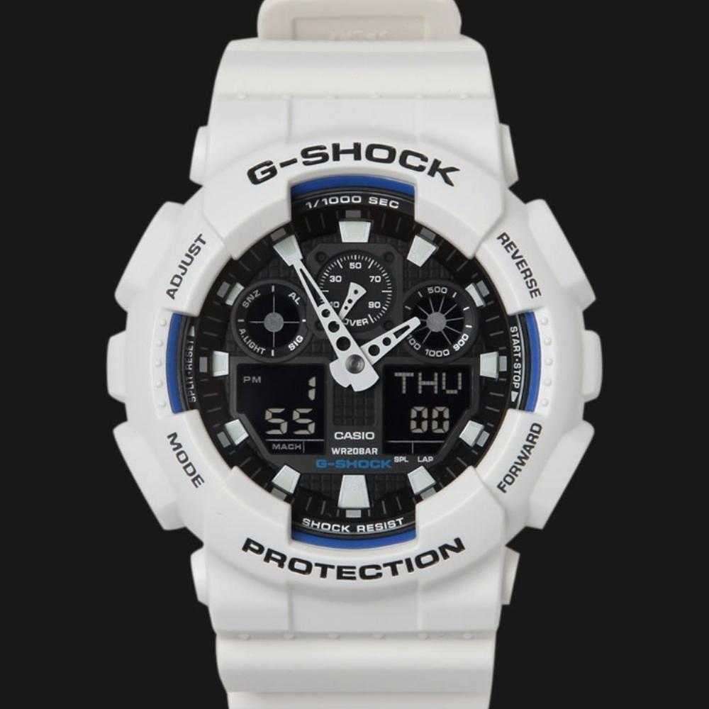 Casio G-Shock Quartz White Resin Men's Watch | GA-100B-7ADR DIGITAL