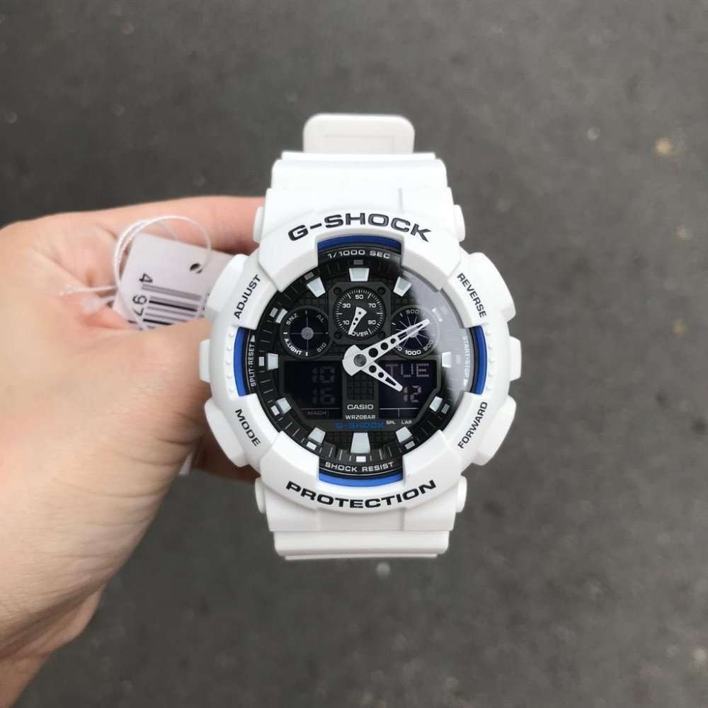Casio G-Shock Quartz White Resin Men's Watch | GA-100B-7ADR DIGITAL