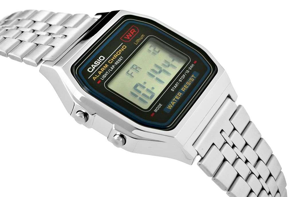 Casio Retro Digital Silver Stainless Steel Men's Watch | A159W-N1DF