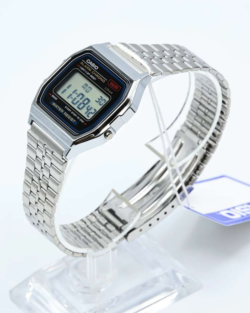 Casio Retro Digital Silver Stainless Steel Men's Watch | A159W-N1DF