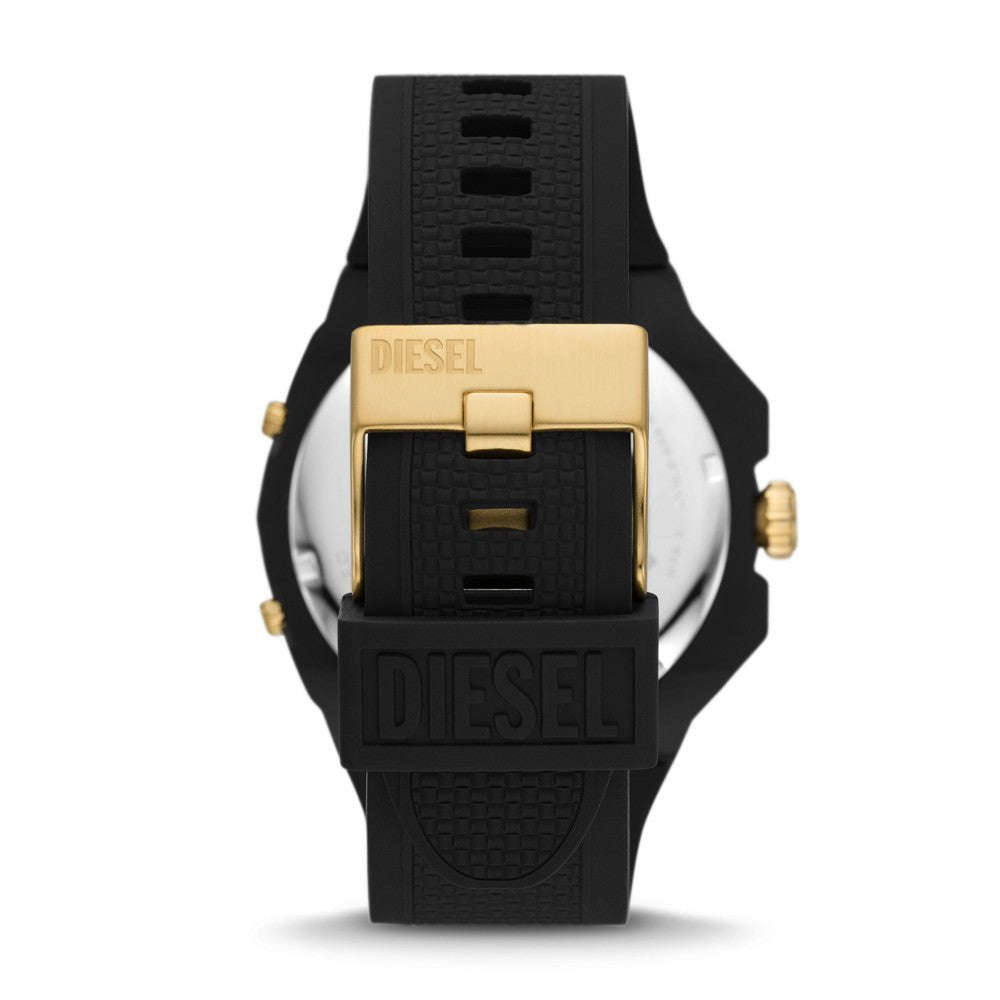 Diesel Framed Three-Hand Black Silicone Men's Watch | DZ1987