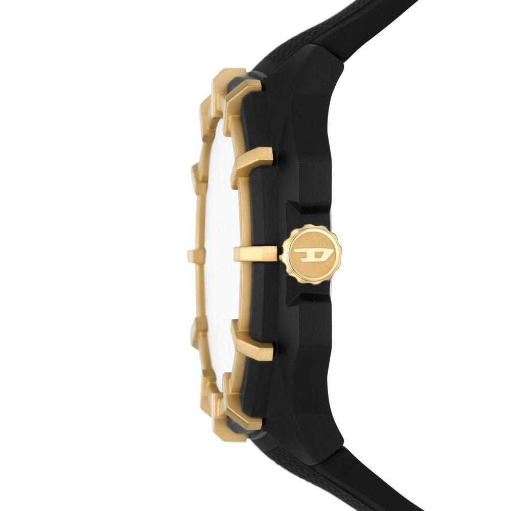 Diesel Framed Three-Hand Black Silicone Men's Watch | DZ1987