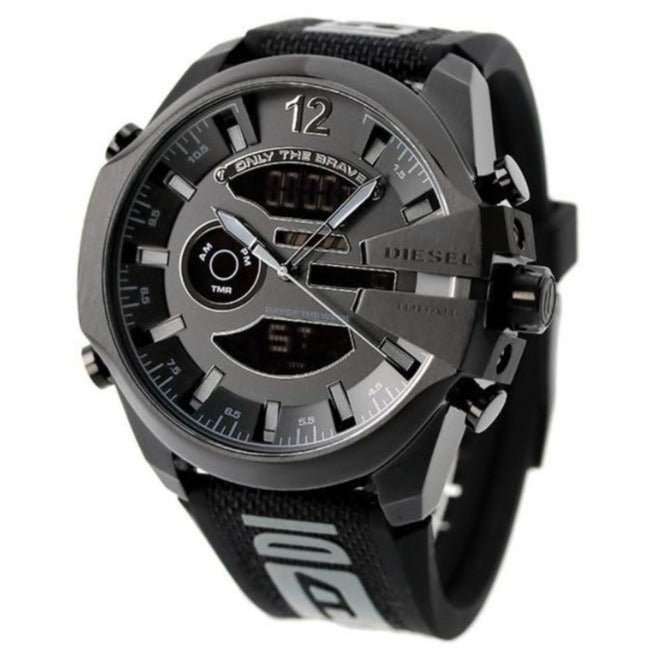 Diesel Mega Chief Ana-Digi Black Silicone Men's Watch | DZ4593