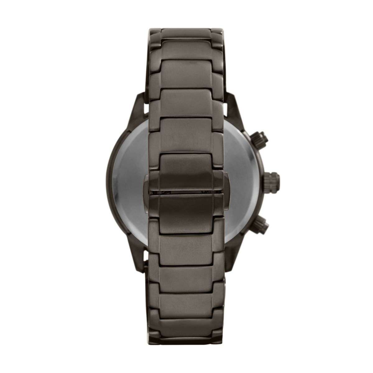 Emporio Armani Mario Chronograph Gunmetal Stainless Steel Watch and Bracelet Set - AR80045