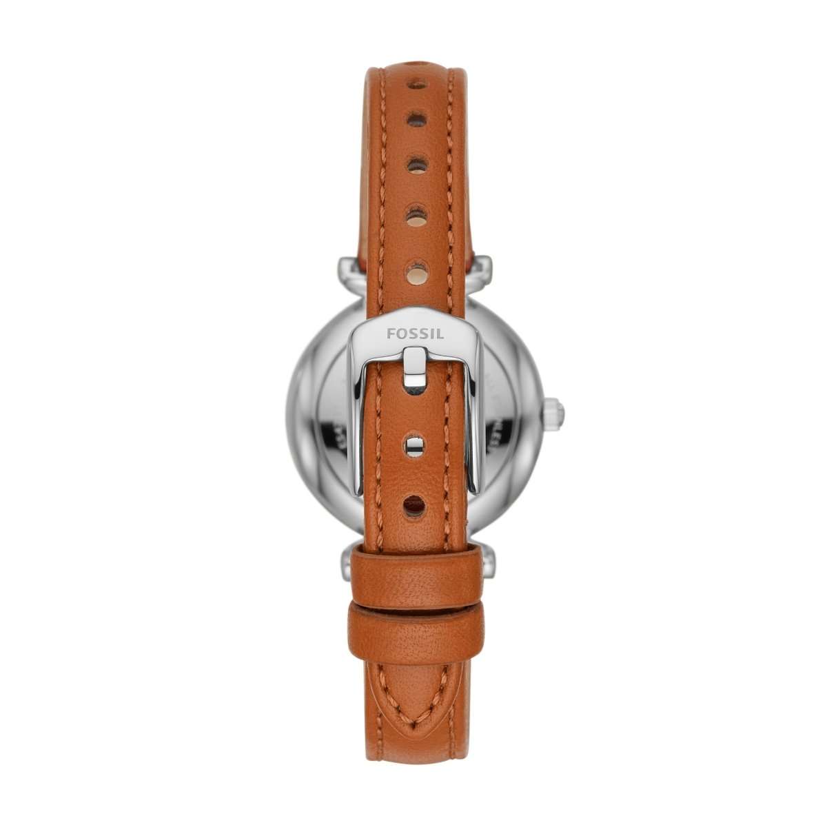 Fossil Carlie Mini Three-Hand Tan Leather Watch | ES4701